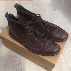 Brown suede John Varvatos high tops